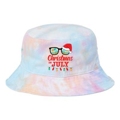 Christmas In July With Sunglasses Santa Hat For Summer Xmas Tie Dye Newport Bucket Hat