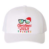 Christmas In July With Sunglasses Santa Hat For Summer Xmas Yupoong Adult 5-Panel Trucker Hat