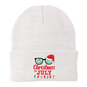 Christmas In July With Sunglasses Santa Hat For Summer Xmas Knit Cap Winter Beanie