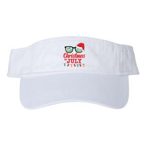 Christmas In July With Sunglasses Santa Hat For Summer Xmas Valucap Bio-Washed Visor