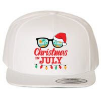 Christmas In July With Sunglasses Santa Hat For Summer Xmas Wool Snapback Cap