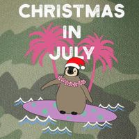 Christmas In July Surfer Baby Penguin Legacy Tie Dye Trucker Hat