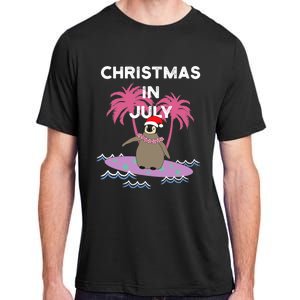 Christmas In July Surfer Baby Penguin Adult ChromaSoft Performance T-Shirt