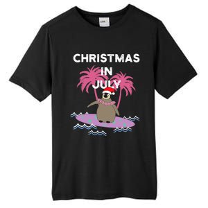 Christmas In July Surfer Baby Penguin Tall Fusion ChromaSoft Performance T-Shirt