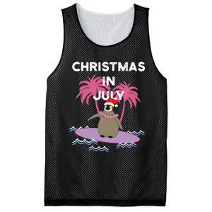 Christmas In July Surfer Baby Penguin Mesh Reversible Basketball Jersey Tank