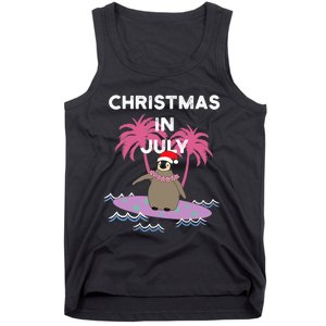 Christmas In July Surfer Baby Penguin Tank Top