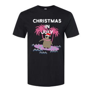 Christmas In July Surfer Baby Penguin Softstyle CVC T-Shirt