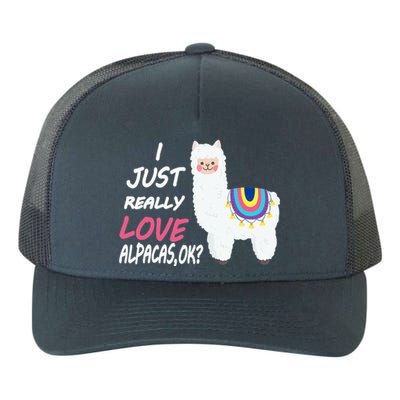 Cute I Just Really Like Alpacas Ok Funny Alpaca Yupoong Adult 5-Panel Trucker Hat