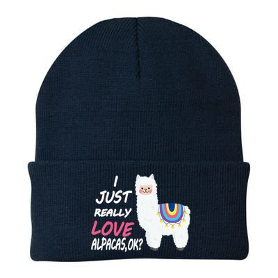 Cute I Just Really Like Alpacas Ok Funny Alpaca Knit Cap Winter Beanie