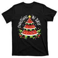 Christmas In July Watermelon Xmas Tree Summer T-Shirt