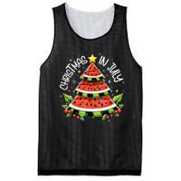 Christmas In July Watermelon Xmas Tree Summer Mesh Reversible Basketball Jersey Tank