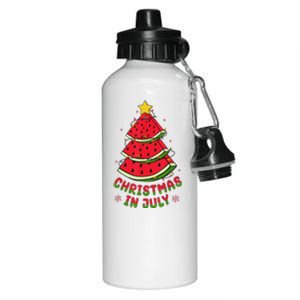 Christmas In July Watermelon Tree Summer Aluminum Water Bottle