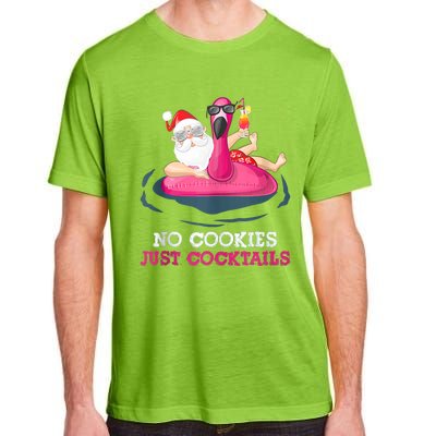 Christmas In July No Cookies Just Cocktails Summer Flamingo Adult ChromaSoft Performance T-Shirt