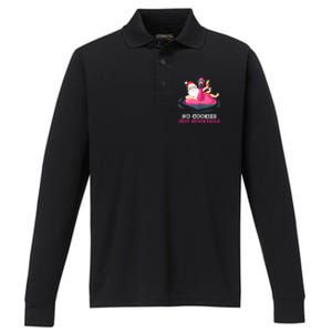 Christmas In July No Cookies Just Cocktails Summer Flamingo Performance Long Sleeve Polo