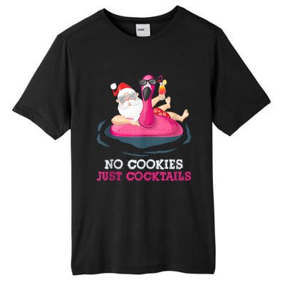 Christmas In July No Cookies Just Cocktails Summer Flamingo Tall Fusion ChromaSoft Performance T-Shirt