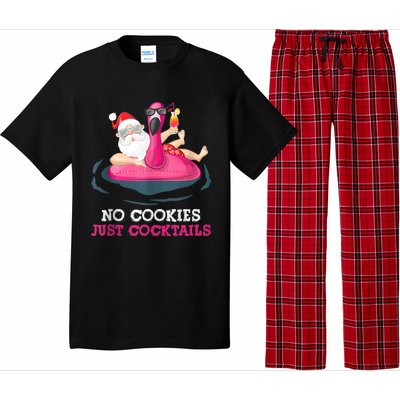 Christmas In July No Cookies Just Cocktails Summer Flamingo Pajama Set