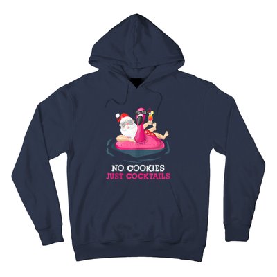 Christmas In July No Cookies Just Cocktails Summer Flamingo Hoodie