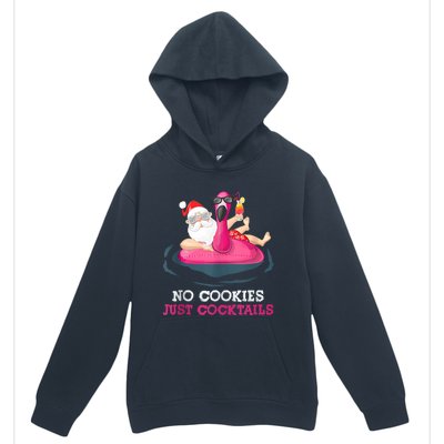 Christmas In July No Cookies Just Cocktails Summer Flamingo Urban Pullover Hoodie