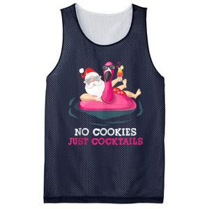 Christmas In July No Cookies Just Cocktails Summer Flamingo Mesh Reversible Basketball Jersey Tank