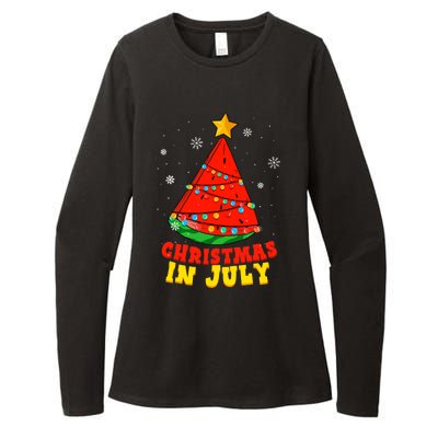 Christmas In July Watermelon Tree Summer Vacation Womens CVC Long Sleeve Shirt