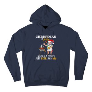 Christmas In July No Milk And Cookies Just Beer And BBQ Hoodie