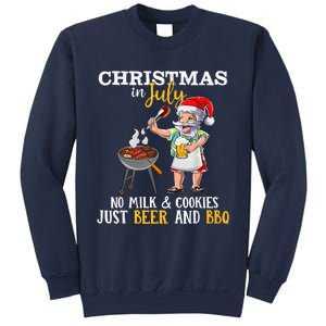 Christmas In July No Milk And Cookies Just Beer And BBQ Sweatshirt