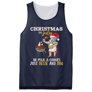 Christmas In July No Milk And Cookies Just Beer And BBQ Mesh Reversible Basketball Jersey Tank