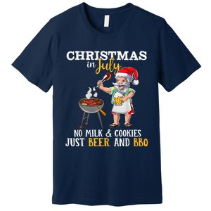 Christmas In July No Milk And Cookies Just Beer And BBQ Premium T-Shirt