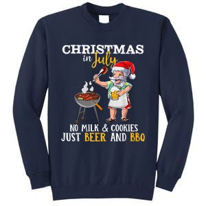 Christmas In July No Milk And Cookies Just Beer And BBQ Tall Sweatshirt