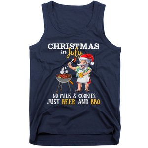 Christmas In July No Milk And Cookies Just Beer And BBQ Tank Top