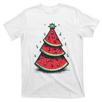 Christmas In July Watermelon Christmas Tree Summer Vacation T-Shirt