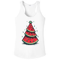 Christmas In July Watermelon Christmas Tree Summer Vacation Ladies PosiCharge Competitor Racerback Tank