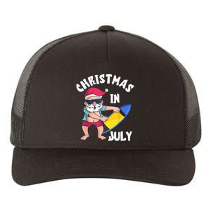 Christmas In July Santa Surfboard Summer Vacation Surfiing Yupoong Adult 5-Panel Trucker Hat