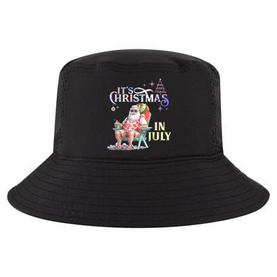 Christmas In July Santa Beach Summer Float Xmas Funny Christmas In July Shirts Cool Comfort Performance Bucket Hat