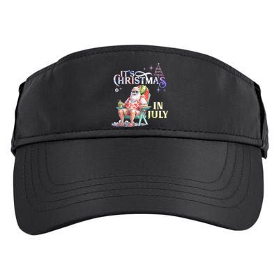 Christmas In July Santa Beach Summer Float Xmas Funny Christmas In July Shirts Adult Drive Performance Visor