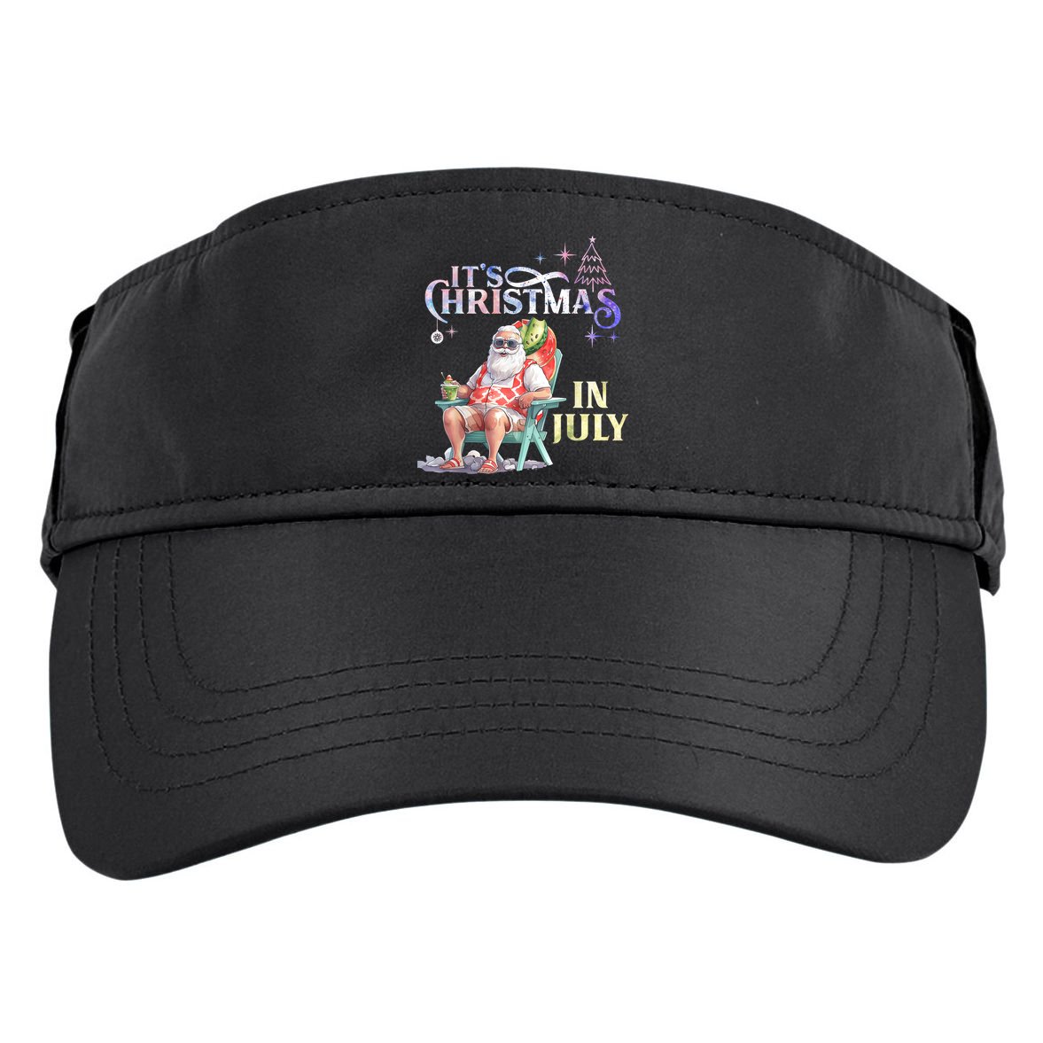 Christmas In July Santa Beach Summer Float Xmas Funny Christmas In July Shirts Adult Drive Performance Visor