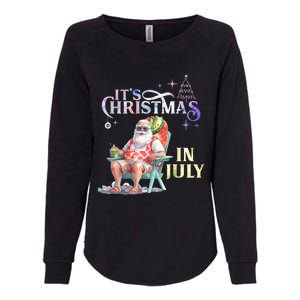 Christmas In July Santa Beach Summer Float Xmas Funny Christmas In July Shirts Womens California Wash Sweatshirt