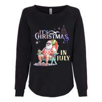 Christmas In July Santa Beach Summer Float Xmas Funny Christmas In July Shirts Womens California Wash Sweatshirt