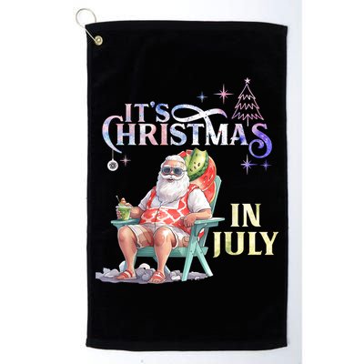 Christmas In July Santa Beach Summer Float Xmas Funny Christmas In July Shirts Golf Towel