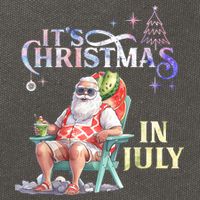 Christmas In July Santa Beach Summer Float Xmas Funny Christmas In July Shirts Cotton Canvas Backpack