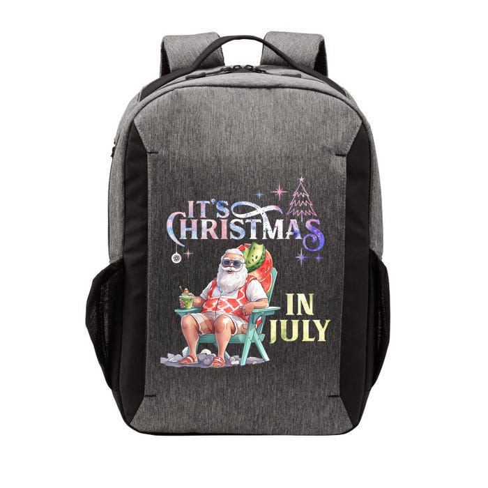 Christmas In July Santa Beach Summer Float Xmas Funny Christmas In July Shirts Vector Backpack