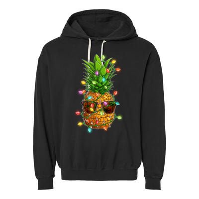 Christmas In July Tropical Vacation Pineapple Garment-Dyed Fleece Hoodie