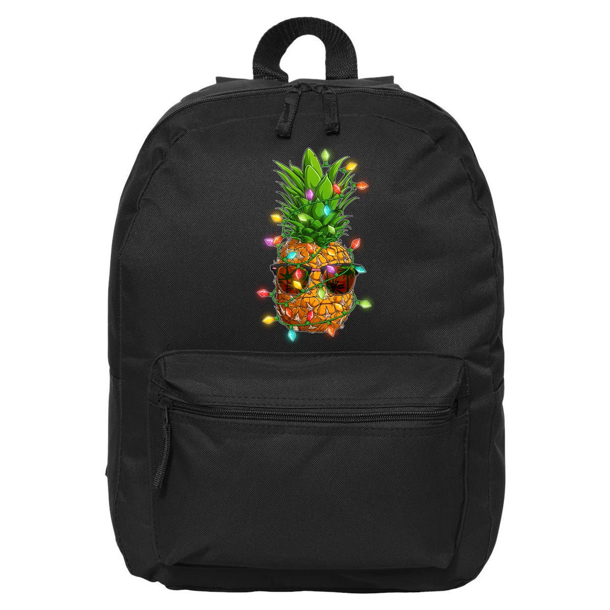 Christmas In July Tropical Vacation Pineapple 16 in Basic Backpack