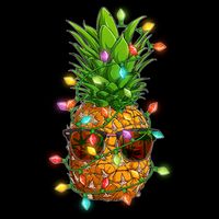 Christmas In July Tropical Vacation Pineapple 16 in Basic Backpack
