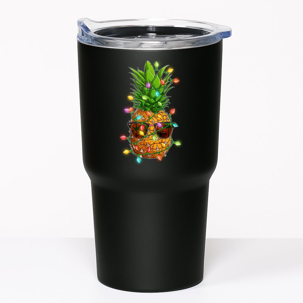 Christmas In July Tropical Vacation Pineapple Tumbler