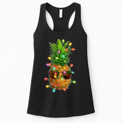 Christmas In July Tropical Vacation Pineapple Womens Tank Top
