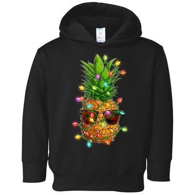 Christmas In July Tropical Vacation Pineapple Toddler Hoodie