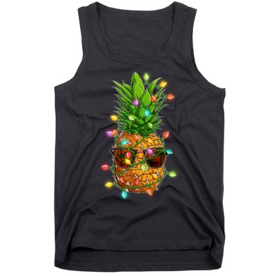 Christmas In July Tropical Vacation Pineapple Tank Top