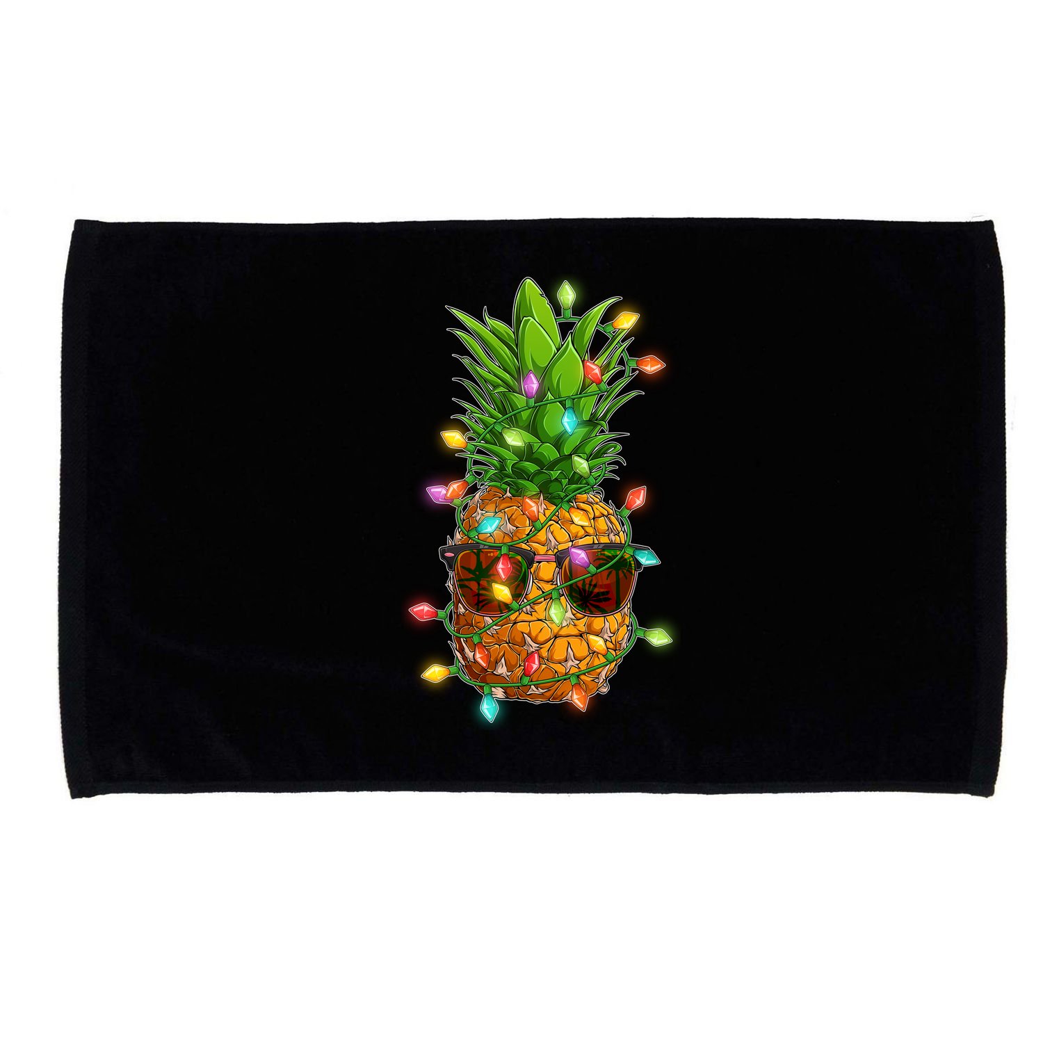 Christmas In July Tropical Vacation Pineapple Microfiber Hand Towel