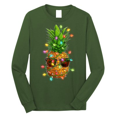 Christmas In July Tropical Vacation Pineapple Long Sleeve Shirt